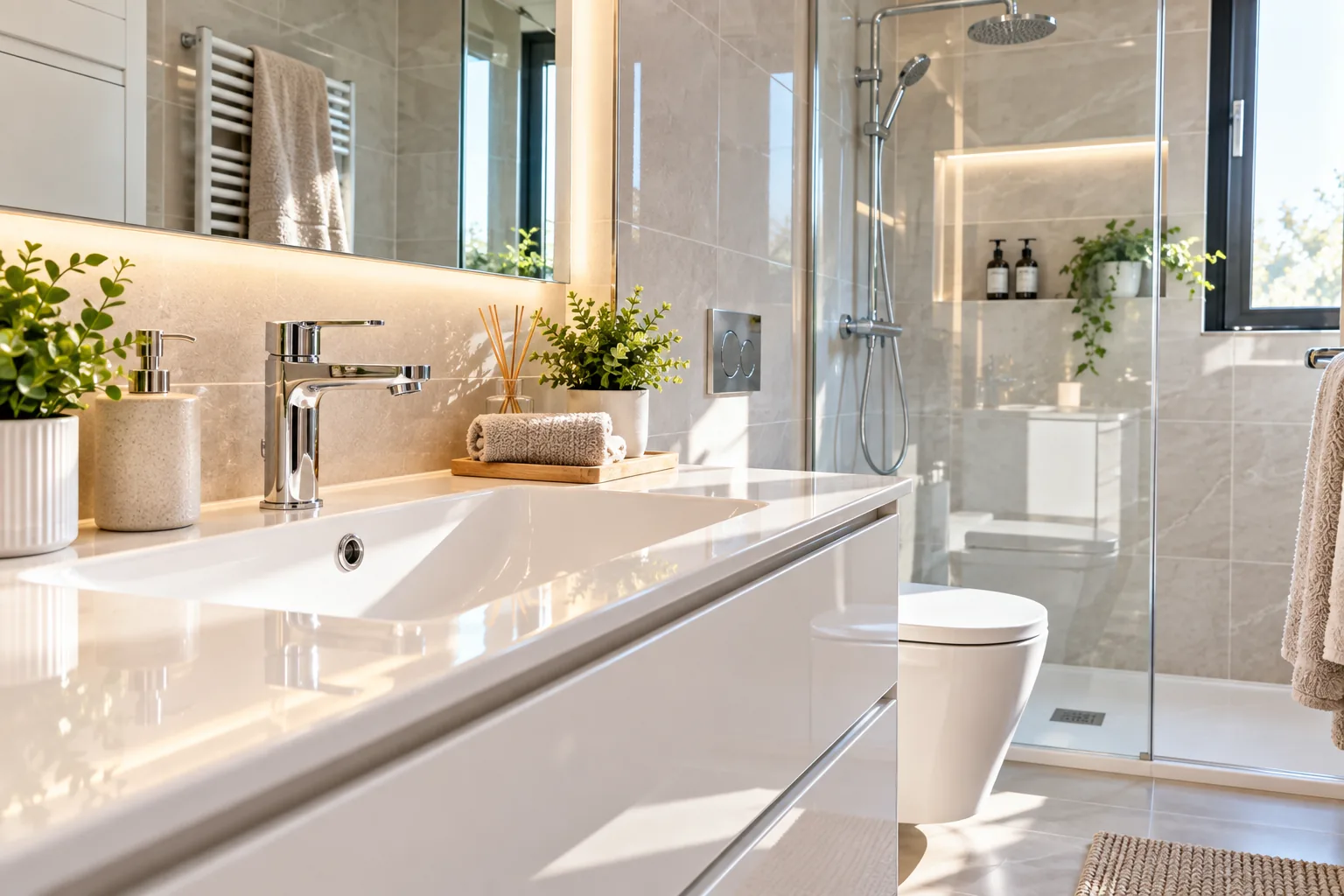 Ba&ntilde;o de una vivienda despu&eacute;s de una limpieza profesional